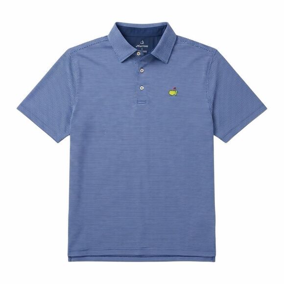 Masters Tech Blue White Stripe Augusta National Golf Polo Shirt XL - Picture 3 of 6